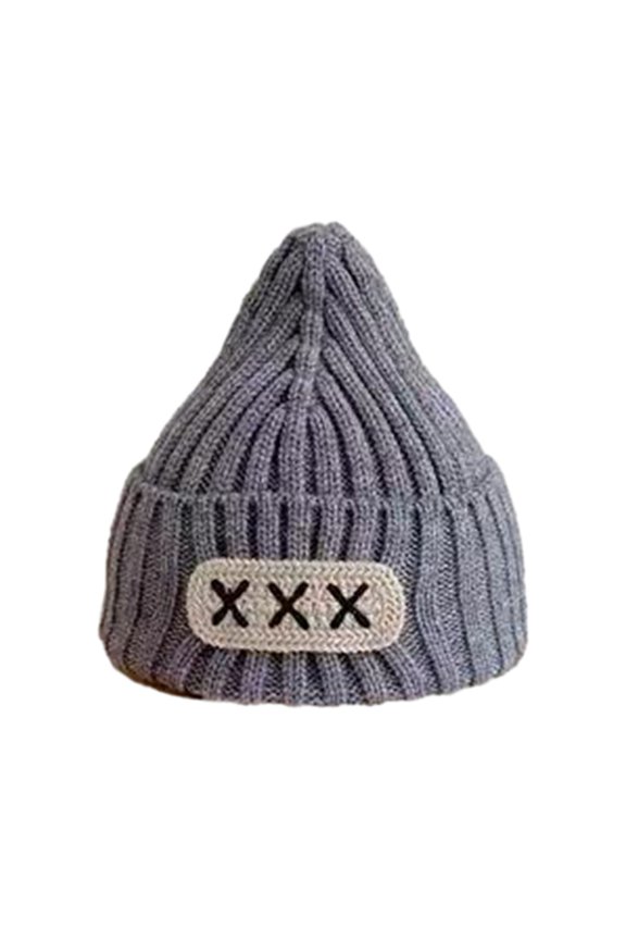 Baby Knitted Hat Thick Elastic Soft Regular Fit Unisex Anti-slip Warm Cold Resistant Striped Texture Decorative Children Beanie Winter Cap