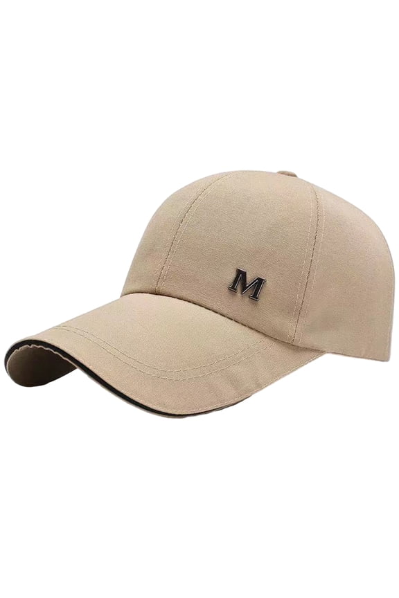 Baseball Hat Adjustable Extended Brim M Letter Decoration Sun Protection Sports Hat Summer Sports Supply