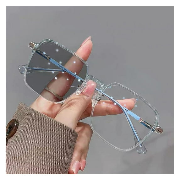 HUANLEDASH Blue Light Blocking Glasses Unisex Large Frame Clear View Strong Hinge Transparent with Brim Eye Protection Clear Bluelight Glasses Spectacles Eyewear