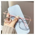 thumbnail image 1 of HUANLEDASH Blue Light Blocking Glasses Unisex Large Frame Clear View Strong Hinge Transparent with Brim Eye Protection Clear Bluelight Glasses Spectacles Eyewear, 1 of 1