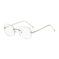 thumbnail image 1 of HUANLEDASH Blue Light Blocking Glasses Unisex Large Frame Rimless Clear View Strong Hinge Transparent Eye Protection Clear Bluelight Glasses Spectacles Eyewear, 1 of 1