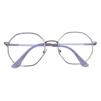 HUANLEDASH Blue Light Blocking Glasses Unisex Octagon Frame Clear View Strong Hinge Eye Protection Clear Bluelight Glasses Spectacles Eyewear