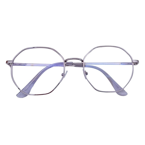 HUANLEDASH Blue Light Blocking Glasses Unisex Octagon Frame Clear View Strong Hinge Eye Protection Clear Bluelight Glasses Spectacles Eyewear