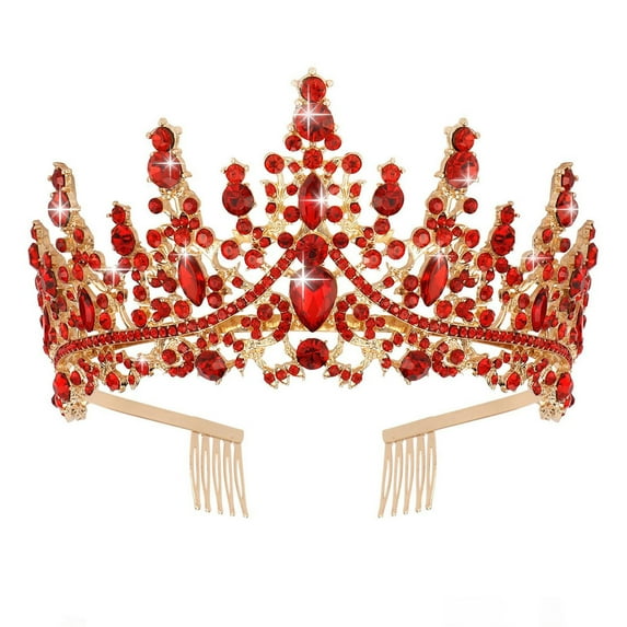 HUANLEDASH Bridal Crown Tiara Princess Queen Fairy Bridal Headpiece Wedding Crown Alloy Rhinestone Birthday Party Prom Gift