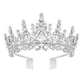 thumbnail image 1 of HUANLEDASH Bridal Crown Tiara Princess Queen Fairy Bridal Headpiece Wedding Crown Alloy Rhinestone Birthday Party Prom Gift, 1 of 1