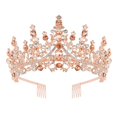 thumbnail image 1 of HUANLEDASH Bridal Crown Tiara Princess Queen Fairy Bridal Headpiece Wedding Crown Alloy Rhinestone Birthday Party Prom Gift, 1 of 1