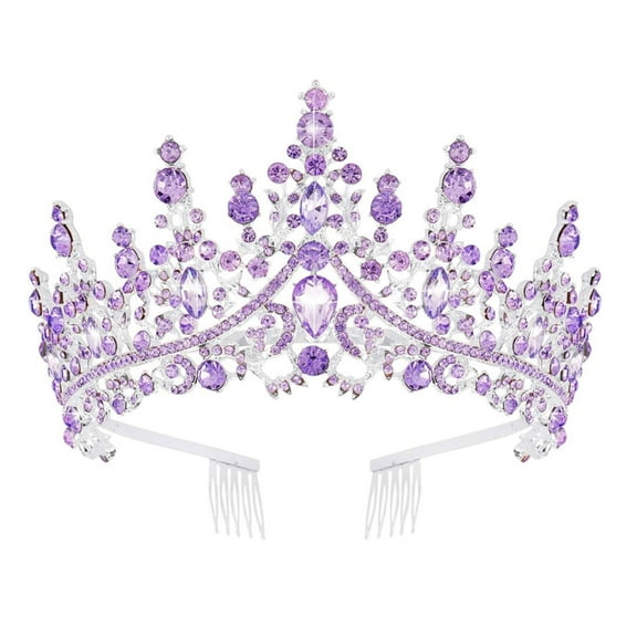 HUANLEDASH Bridal Crown Tiara Princess Queen Fairy Bridal Headpiece Wedding Crown Alloy Rhinestone Birthday Party Prom Gift
