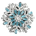 thumbnail image 1 of HUANLEDASH Brooch Pin Snowflake Shape Shiny Rhinestones Pin with Rotating Outer Layer Multi-Layer Design Lapel Badge, 1 of 1