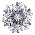 thumbnail image 1 of HUANLEDASH Brooch Pin Snowflake Shape Shiny Rhinestones Pin with Rotating Outer Layer Multi-Layer Design Lapel Badge, 1 of 1
