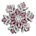 thumbnail image 1 of HUANLEDASH Brooch Pin Snowflake Shape Shiny Rhinestones Pin with Rotating Outer Layer Multi-Layer Design Lapel Badge, 1 of 1