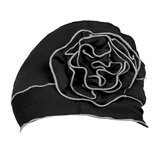 HUANLEDASH Chemo Headwear for Women with Hair Loss Elastic Chemotherapy Hats with Flower Multifunctional Breathable Beanie for Sleep Outdoor Activities