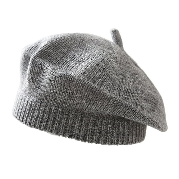 HUANLEDASH Children Painter Hat Candy Color Knitted Elastic Keep Warm Anti-slip Beanie Baby Knitted Beret Solid Color Autumn Winter Cap Outdoor Bonnet