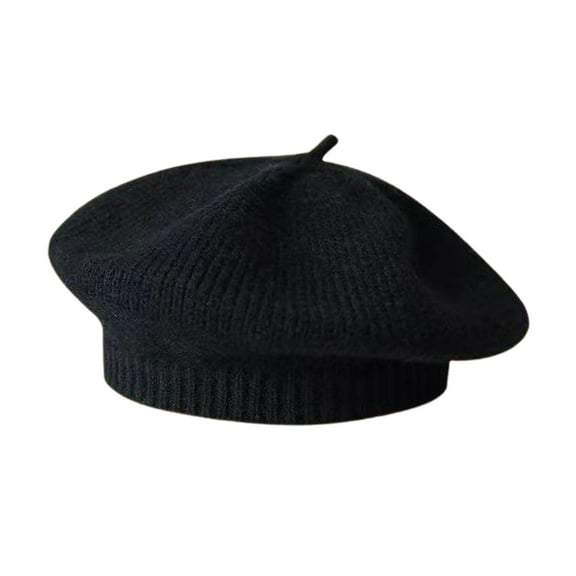 HUANLEDASH Children Painter Hat Candy Color Knitted Elastic Keep Warm Anti-slip Beanie Baby Knitted Beret Solid Color Autumn Winter Cap Outdoor Bonnet