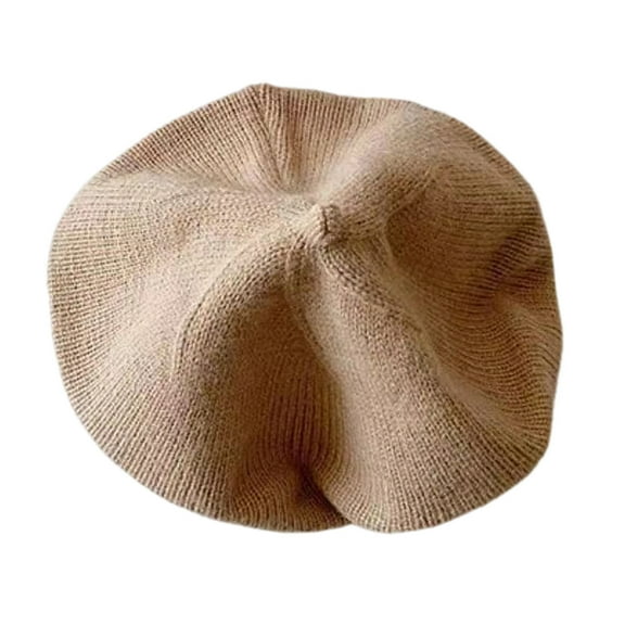 HUANLEDASH Children Painter Hat Candy Color Knitted Elastic Keep Warm Anti-slip Beanie Baby Knitted Beret Solid Color Autumn Winter Cap Outdoor Bonnet