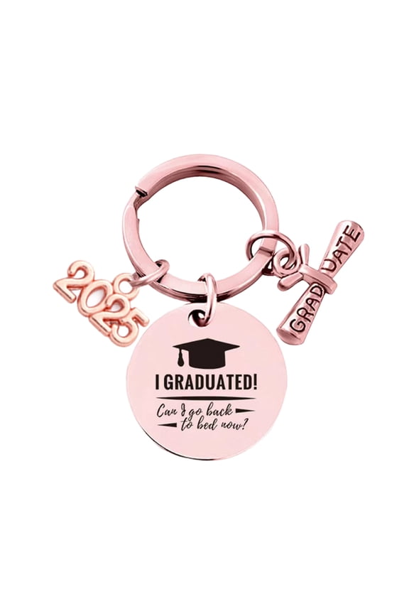 Class of 2025 Graduation Gift Stainless Steel Engraving Keychain for High School College Graduates Inspirational Keepsake for Him Her