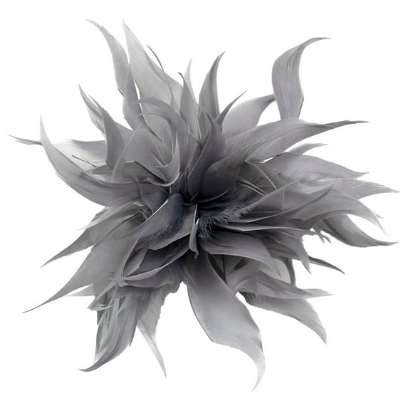 HUANLEDASH Cloth Feather Flower Brooch Decorative Clothing Pin Suit Lapel Shawl Scarf Badge Women Wedding Party Accessories