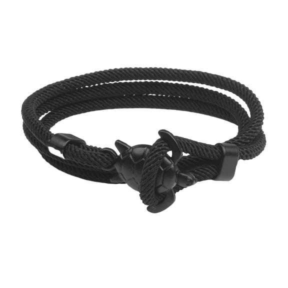 HUANLEDASH Couple Bracelet 3 Layers Handmade Long Solid Color Braided Rope Multi-colors Gift Soft Sea Turtle Charm Women Bracelet Fashion Jewelry