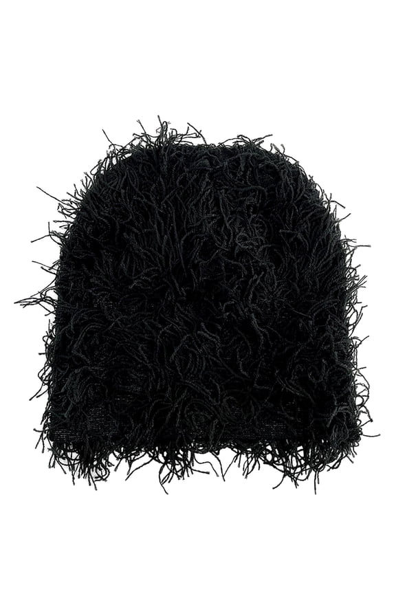 Couple Winter Hat Solid Color Fuzzy Ripped Knitted Elastic Anti-slip Warm Soft Head Protection Hip Hop Unisex Beanie Skullies Cap Winter Headgear