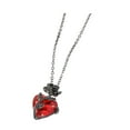 thumbnail image 1 of HUANLEDASH Dark Red Faux Crystal Rose Pendant Necklace for Women Zircon Love Heart Flower Choker Gothic Punk Jewelry for Dating Daily Wear Banquet Party, 1 of 1
