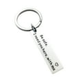 thumbnail image 1 of HUANLEDASH Drive Safe I Love You Keychain Personalized Initial Engraved Gift Stainless Steel Smooth Finish Keyring, 1 of 1