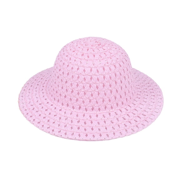 HUANLEDASH Easter Bonnet Straw Hat for Kids DIY Easter Straw Woven Hat Spring Party Summer Beach Accessory for Easter Party Fancy Dress Supplies