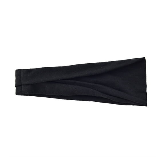 HUANLEDASH Elastic Hair Band Fixing Reducing Breakage Solid Color Design Versatile Wide Hairband Hair Accessory