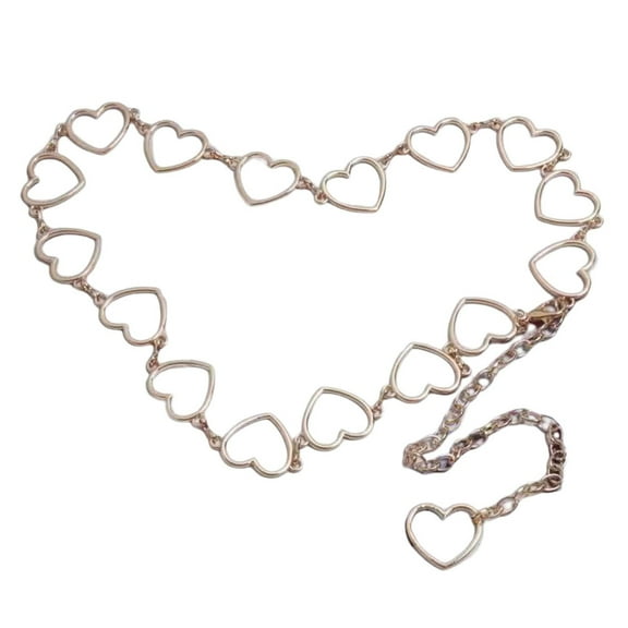 HUANLEDASH Fashion Heart Shape Pants Belt Adjustable Extended Chain Long Tassel Dress Belt Waist Chain Clothing Accessories