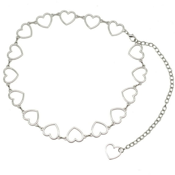 HUANLEDASH Fashion Heart Shape Pants Belt Adjustable Extended Chain Long Tassel Dress Belt Waist Chain Clothing Accessories