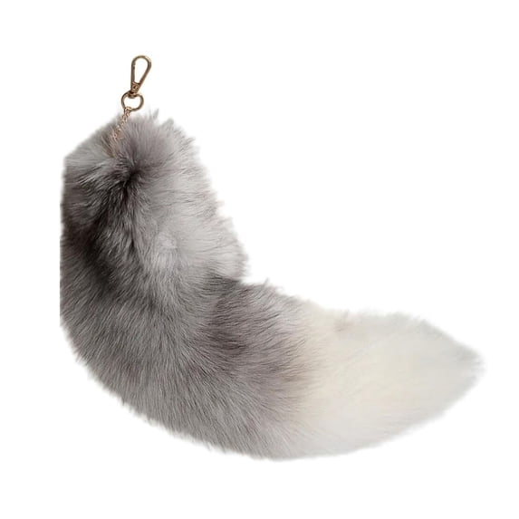 HUANLEDASH Faux Fox Tail Keychain Pendant Handcrafted Faux Fur Tail ...
