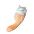 thumbnail image 1 of HUANLEDASH Faux Fur Keychain Pendant Fox Shape Plush Textures Keyring Anniversary Keychain Decoration Car Key Accessory, 1 of 1