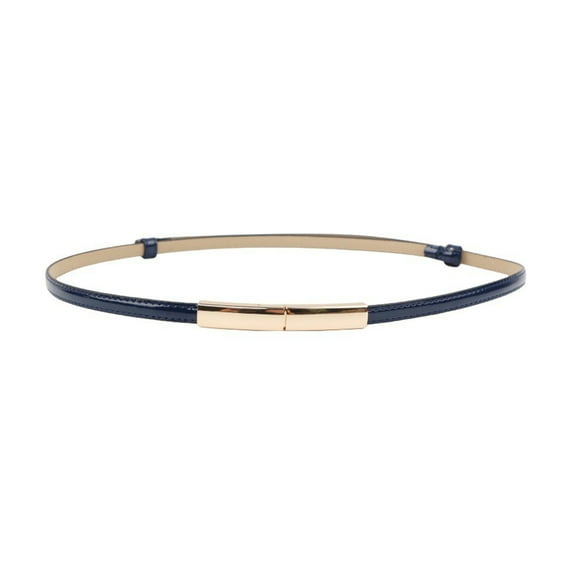 HUANLEDASH Faux Leather Women Belt Adjustable Thin Design Snap Button Waistband Decorative Dress Belt Garment Accessories