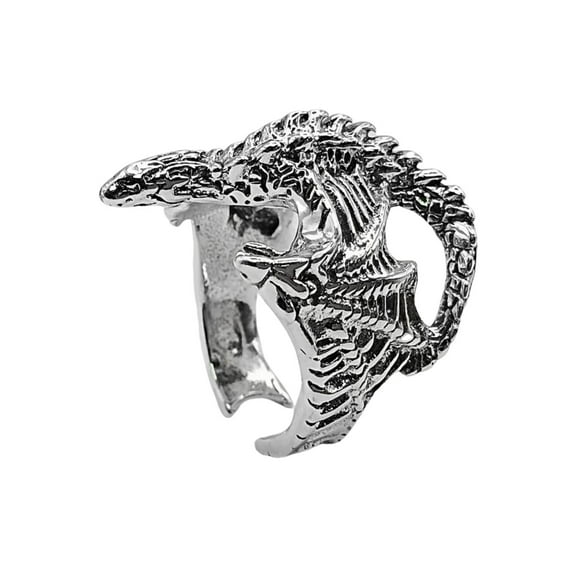 HUANLEDASH Finger Ring 3D Dragon Shape Adjustable Opening Finger Band Hip Hop Rock Finger Jewelry Fashion Accessories