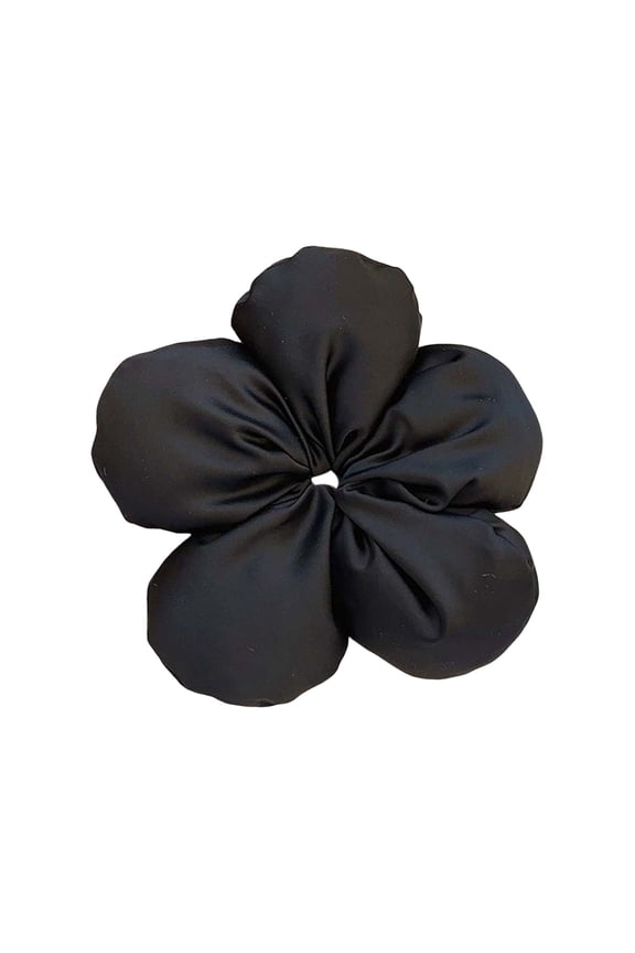 Flower Shape Hair Tie Summer Women Hair Ring 3D Sponge Flower Hair Band Solid Color Safe Elastic Hair Rope Hair Accessories
