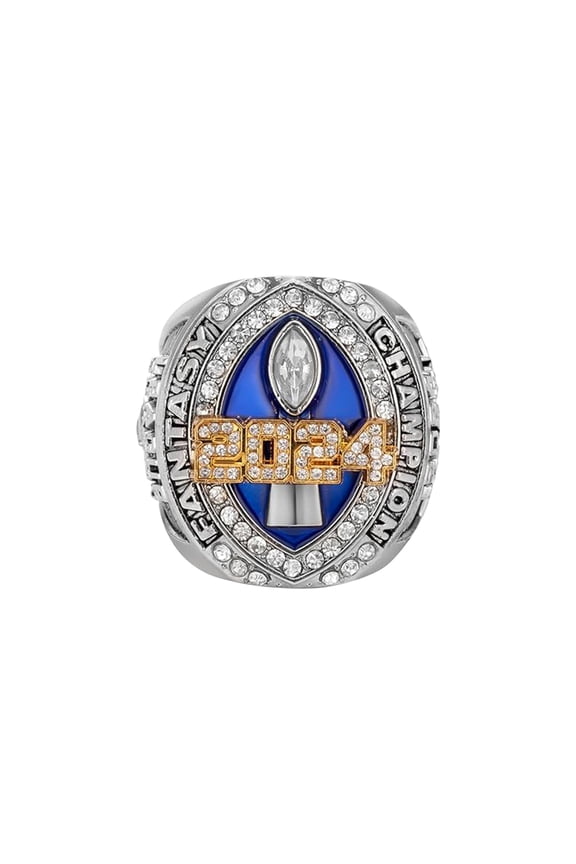 Football Championship Ring Double-plated Surface Cubic Zirconia Necklace Bracelet Pendant Football League Winner Trophy Ring Award Ring
