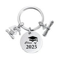 thumbnail image 1 of HUANLEDASH Graduation Gifts for Her Him Stainless Steel Class of 2025 Graduation Keychain Inspirational Keyring Gift for College High School Graduates, 1 of 1
