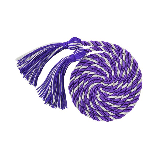 HUANLEDASH Graduation Honour Rope Hanger Thick Twisted Rope with Tassel 1.7m Length Color-Blocking Tight Knitting Bachelors Master Honour Rope for Graduation Season DIY Activities