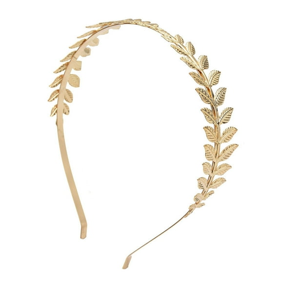 HUANLEDASH Greek Goddess Headband Gold Leaf Branch Hair Hoop Crown Bridal Wedding Headpiece Greek Goddess Accessories