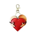 thumbnail image 1 of HUANLEDASH Handmade Faux Leather Heart Keychain Good Luck Decorative Love Charm Keyring Bags Backpacks Cars Accessories, 1 of 1