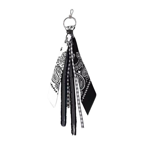 HUANLEDASH Hanging Ornament Hip Hop Style Paisley Printed Kerchief Tassel Unisex Pants Waist Decoration Hanging Pendant Wallet Backpack Biker Headscarf Metal Keychain Bags Jewelry