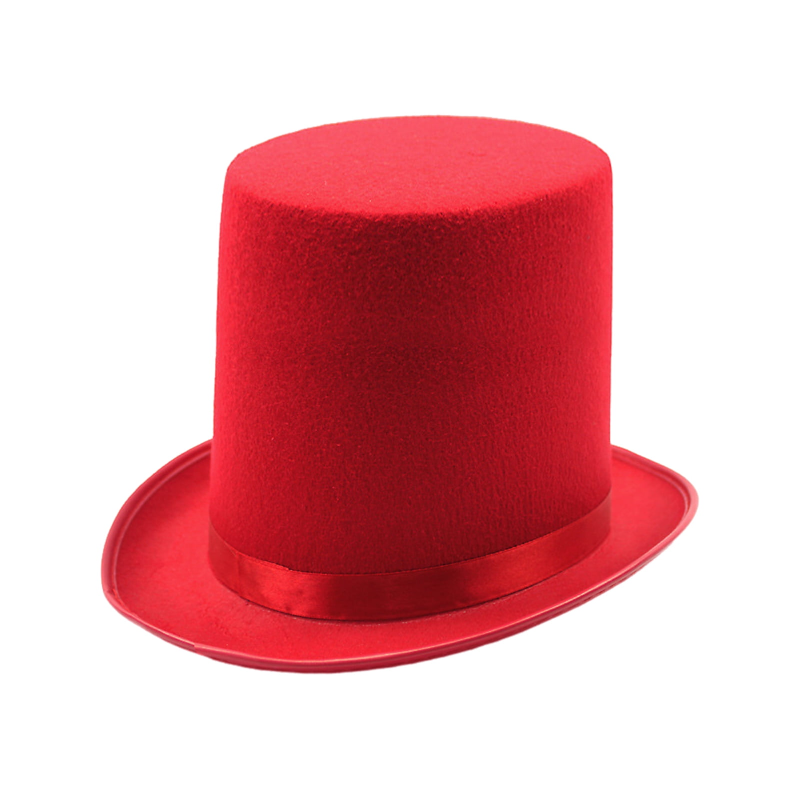HUANLEDASH High Top Hat Magician High Hat British Black Jazz Topper Hat Male And Female Court Gentleman Flat Felt Hat for Performances Role Play Christmas