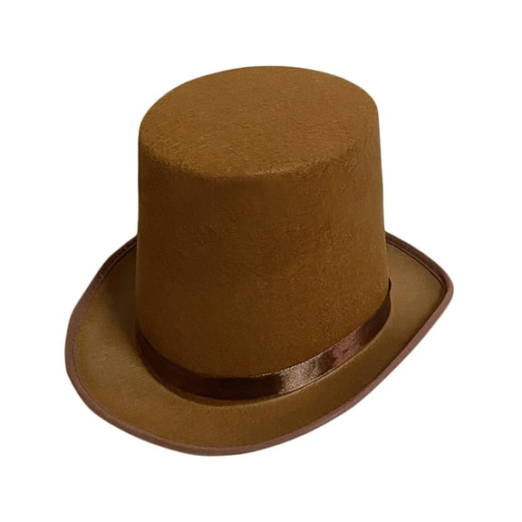 HUANLEDASH High Top Hat Magician High Hat British Black Jazz Topper Hat Male And Female Court Gentleman Flat Felt Hat for Performances Role Play Christmas