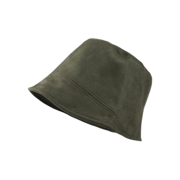 HUANLEDASH Irregular Brim Solid Color Bucket Hat Women Spring Autumn Suede Basin Hat
