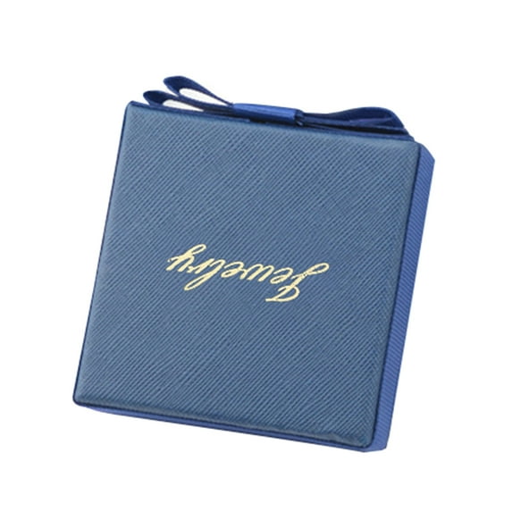 HUANLEDASH Jewelry Storage Box Side Bowknot Design Multifunctional with Sponge Inside Separated Cover Fine Texture Store Jewelry Portable Paper Bracelet Necklace Ring Earring Box Jewelry Accessories
