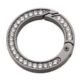 thumbnail image 1 of HUANLEDASH Key Ring Double-sided Rhinestone Compressible Spring Exquisite Portable Multipurpose Decorate Zinc Alloy Spring Keyring Key Chain Buckle Car Accessory, 1 of 1