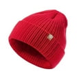 thumbnail image 1 of HUANLEDASH Kids Autumn Winter Knitting Hat Brimless Solid Color Thickened Fleece Lining Hat Boys Girls Hat Headwear, 1 of 1