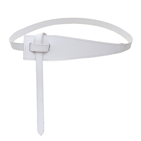 HUANLEDASH Korean Style Simple Women Faux Leather Belt Irregular Shape Adjustable Knot Long Waistband Suit Coat Corset Belt Fashion Accessories