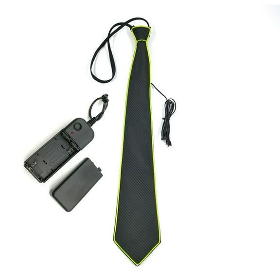HUANLEDASH LED Glowing Tie Men Women Luminous Light Up Necktie Party Decoration Halloween Parties Cosplay Props