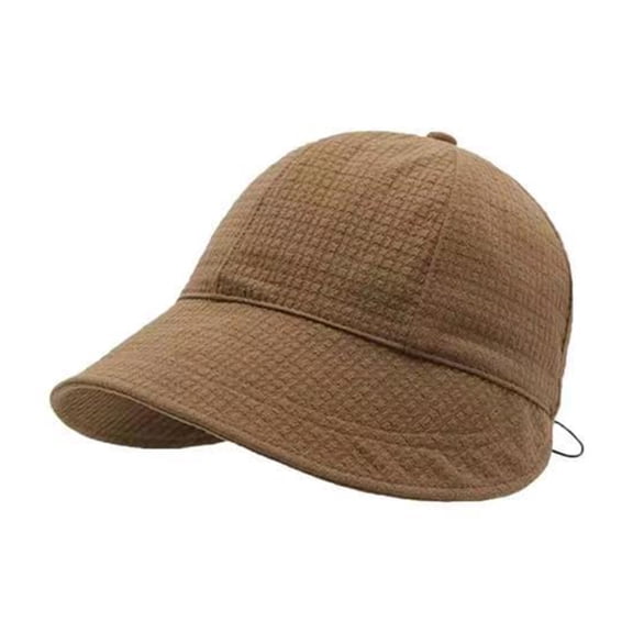 HUANLEDASH Lady Outdoor Hat Sun Protection Anti-UV Wide Brim Solid Color Adjustable Drawstring Foldable Lightweight Gardening Travel Sun Cap Fisherman Hat