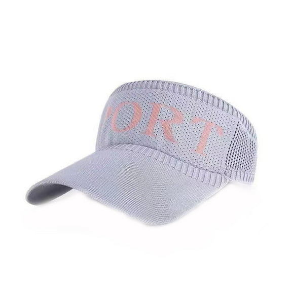 HUANLEDASH Long Brim Letter Print Elastic Headband Sun Hat Women Empty Top Ponytail Baseball Hat Fashion Accessories