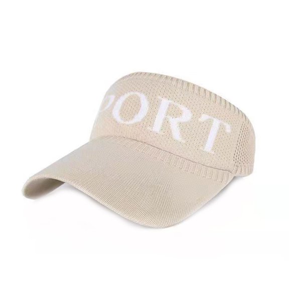 HUANLEDASH Long Brim Letter Print Elastic Headband Sun Hat Women Empty Top Ponytail Baseball Hat Fashion Accessories